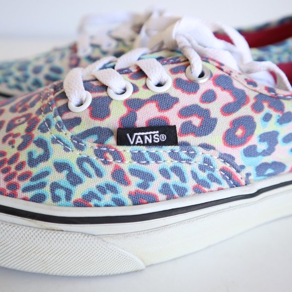 Vans Authentic Rainbow Leopard Print, Size 7 US Women's/5.5 Men's - Picture 4 of 12